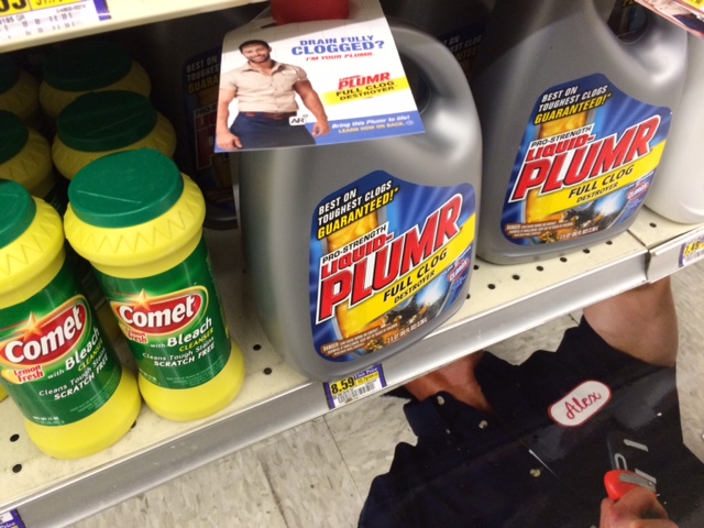 Liquid-Plumr Floor Cling Instructions