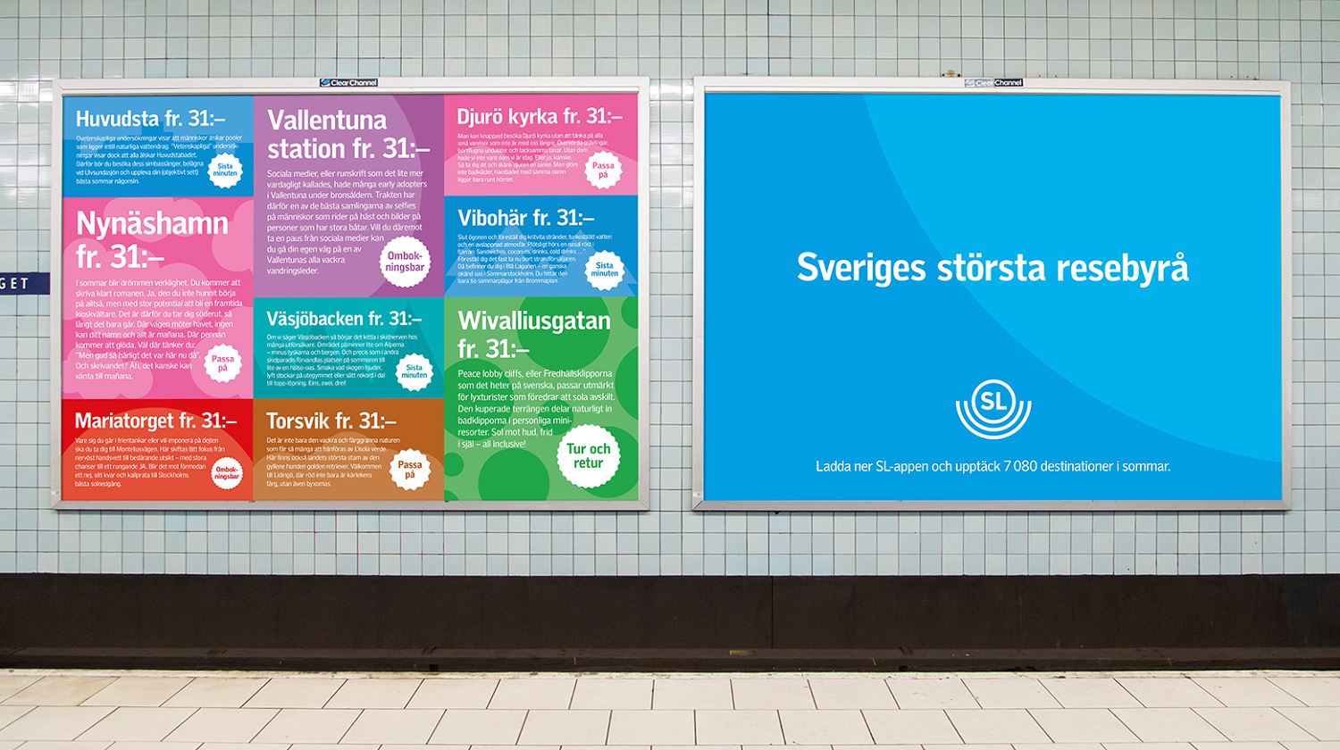 SL – Sweden's largest travel agency Campaign - Jakob Elmgren