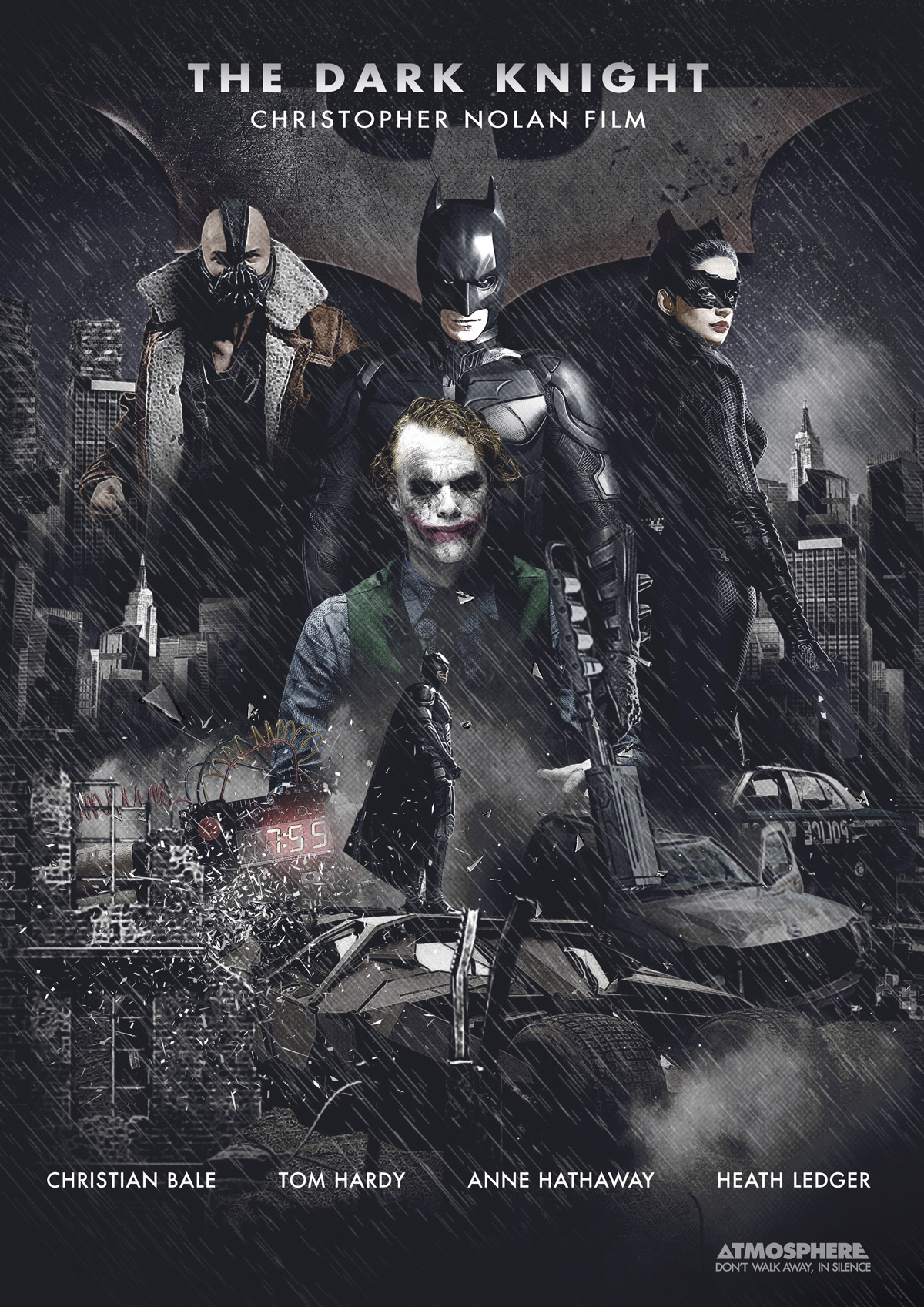 DARK KNIGHT POSTER ARTWORK CHRISTOPHER NOLAN FILM Atmosphere DARK KNIGHT POSTER ARTWORK CHRISTOPHER NOLAN FILM Atmosphere