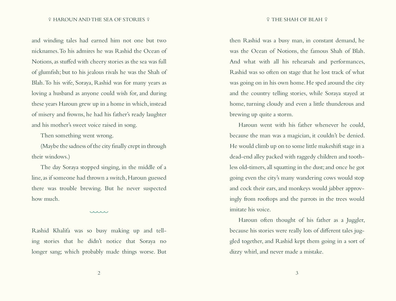 Haroun And The Sea Of Stories Summary By Chapter Book - Haroun and the Sea of Stories - Lisa Spiller Design
