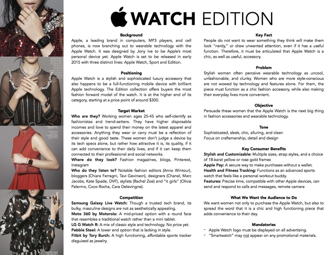 Apple Watch Creative Brief - Shani Skeete