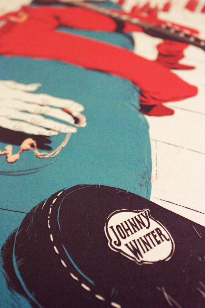 A tribute illustration to Johnny Winter - Juan Esteban Rodríguez