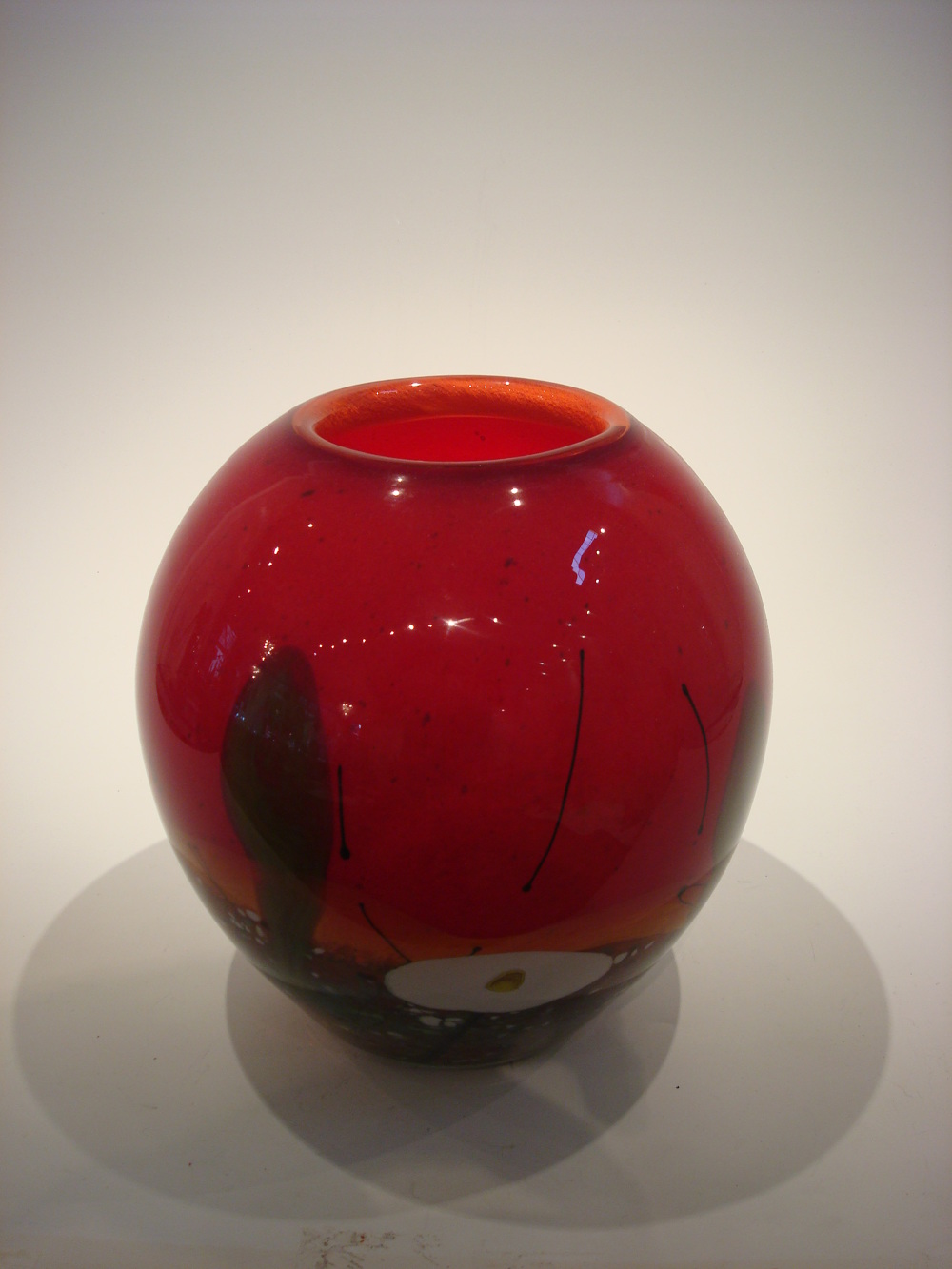 Unique Glass Vase "Landscape vase" by Mihai Topescu (1956 ) www.wow