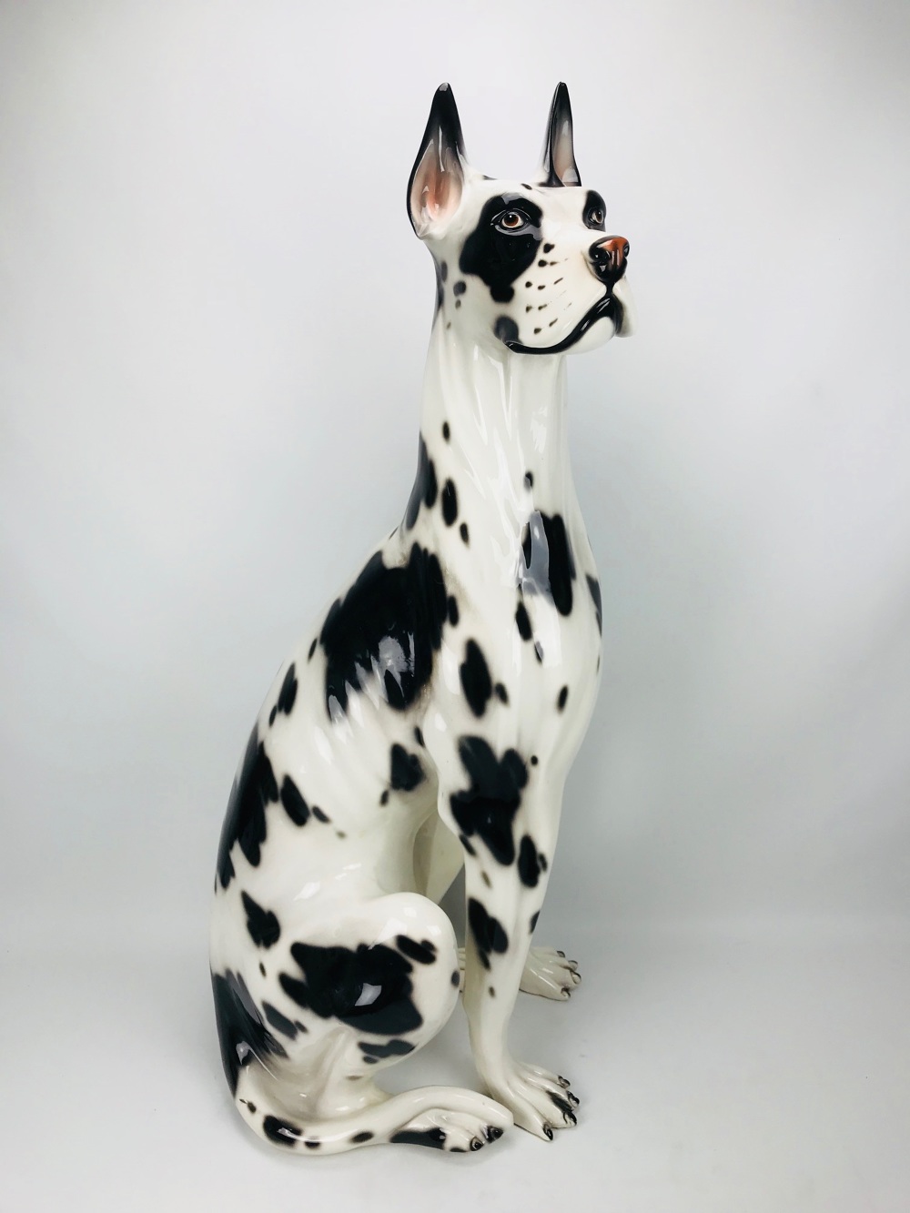 Beautiful lifelike ceramic statue of a dog www.wow.gallery