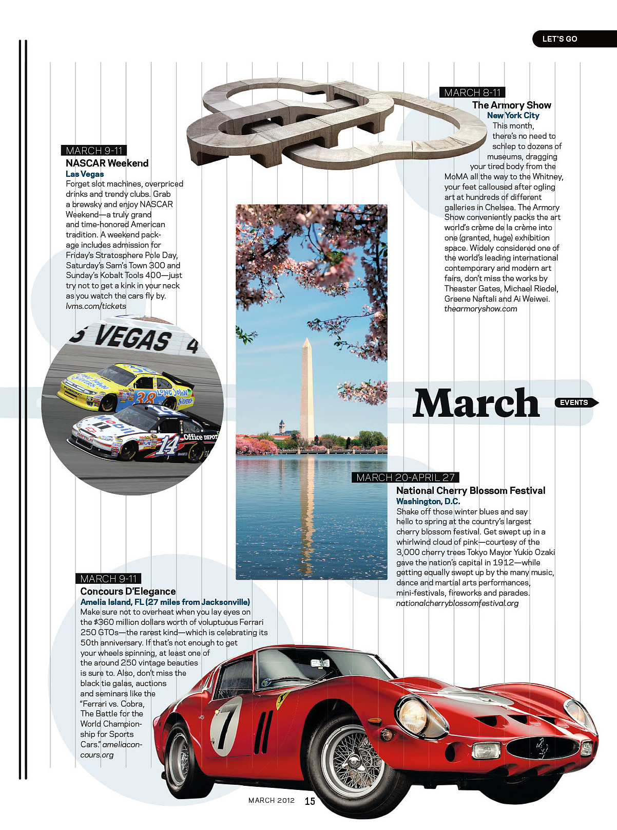 Go Magazine - Front of book design work - Jeff Quinn