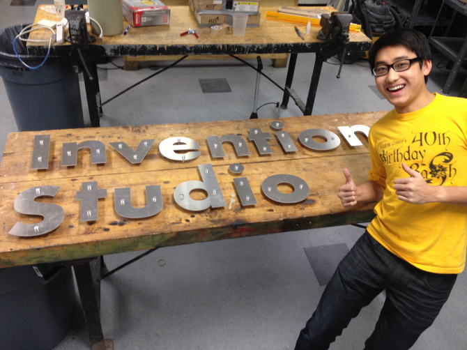 Tech Invention Studio Sign The Building Experiment
