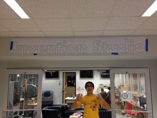 Tech Invention Studio Sign The Building Experiment