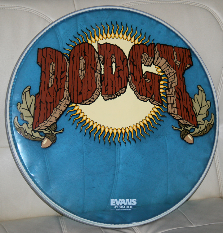 Dodgy Hand Painted Drum Skin Russell Hardman Illustrative Designer