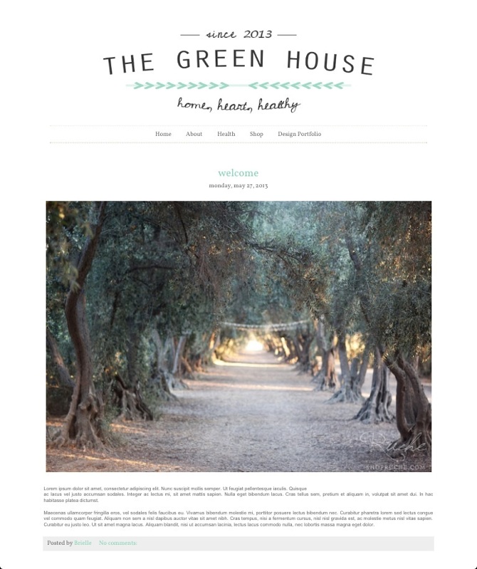 Custom Blog Template The Green House The Traveling Cabinet