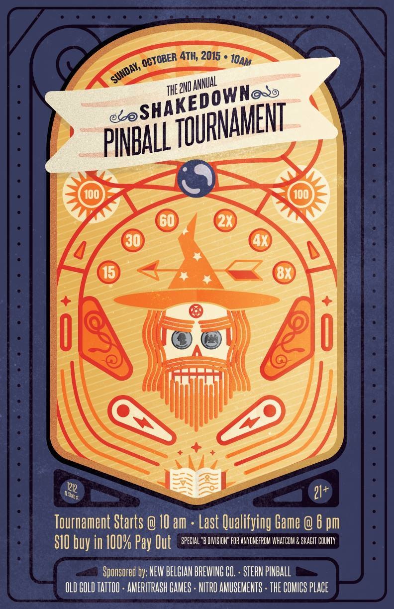 Shakedown Pinball Tournament Lariat Creative • Bellingham Flag