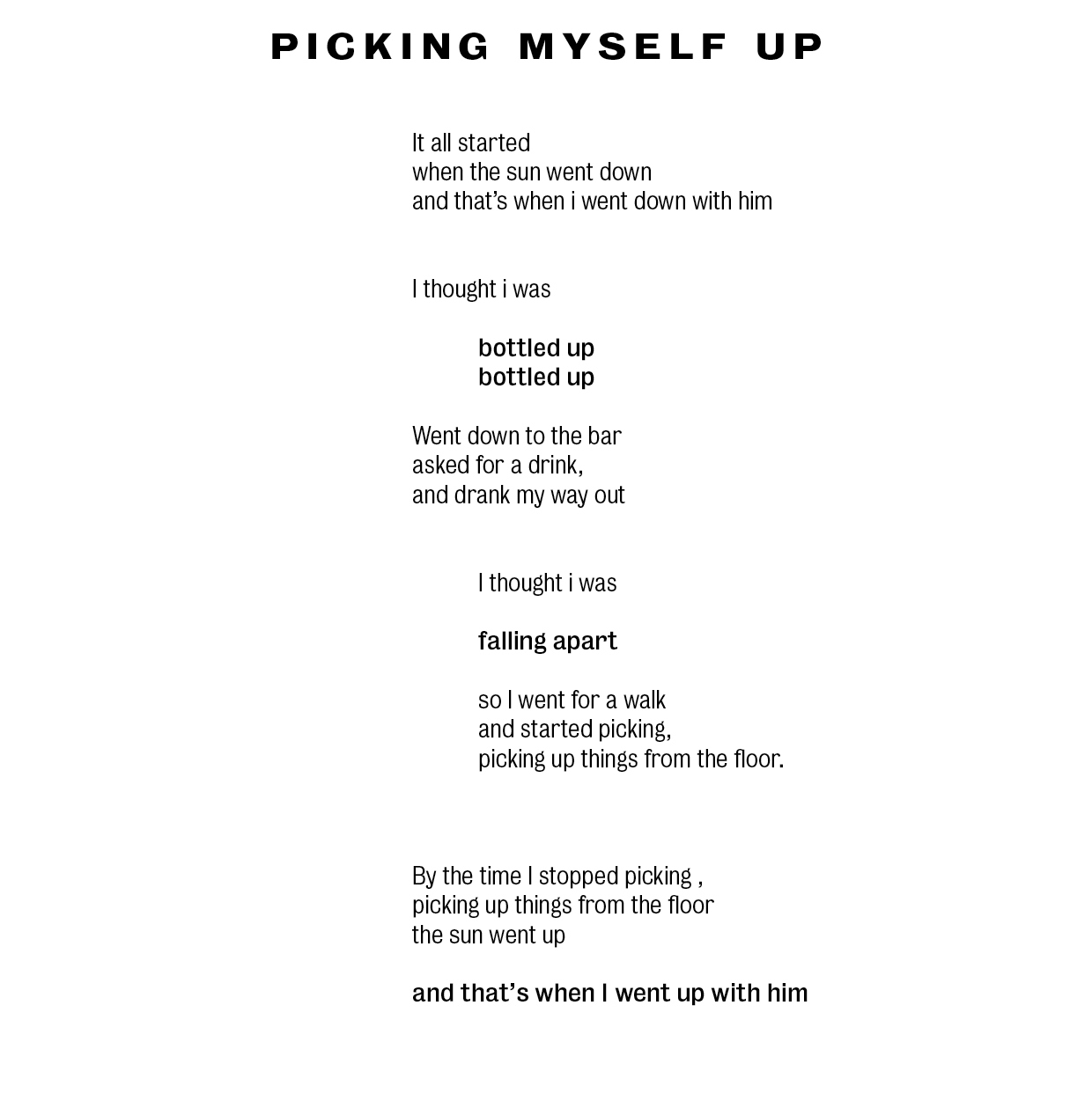 Picking Myself Up Sofiamattioli