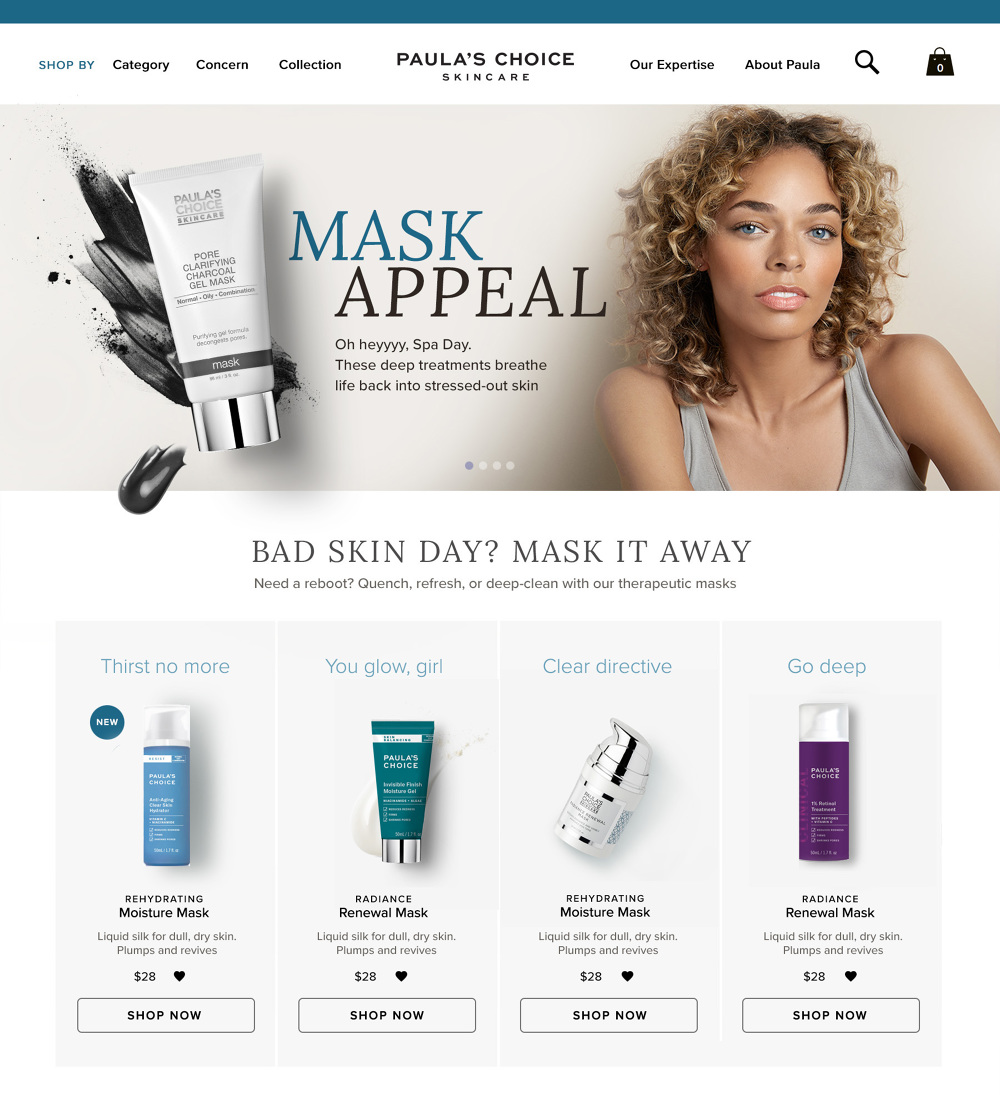 UI / UX design, ad concept and copy - Necia Dallas • Story, Design, and UX