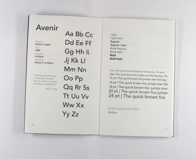 Type Specimen Book Sabrina Barton Design