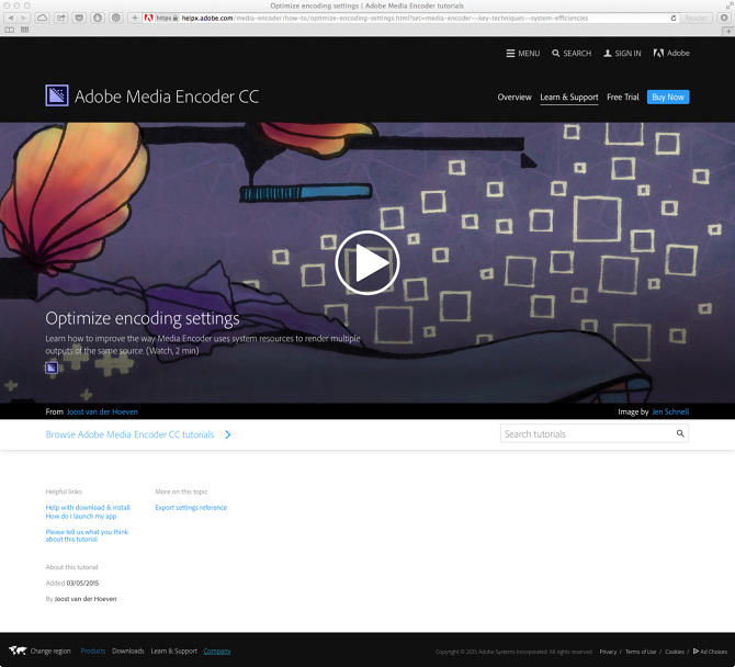 Adobe Media Encoder - Jennifer Schnell