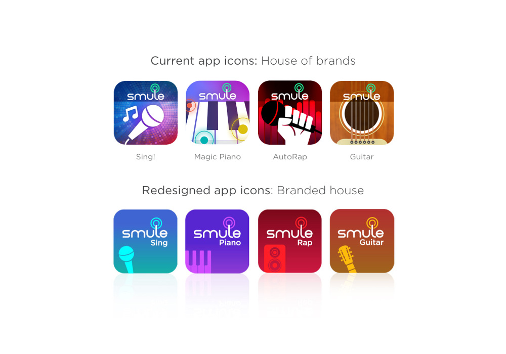 App Icon Redesign and Brand Exploration Smule Inc Madeleine James Design