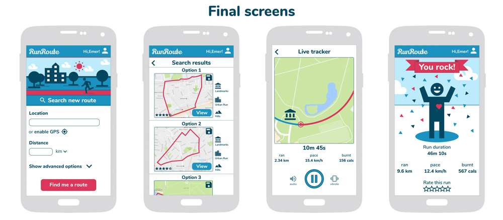 Form Routing App Design RunRoute native app design - Katerina Samoilis : London based User ...