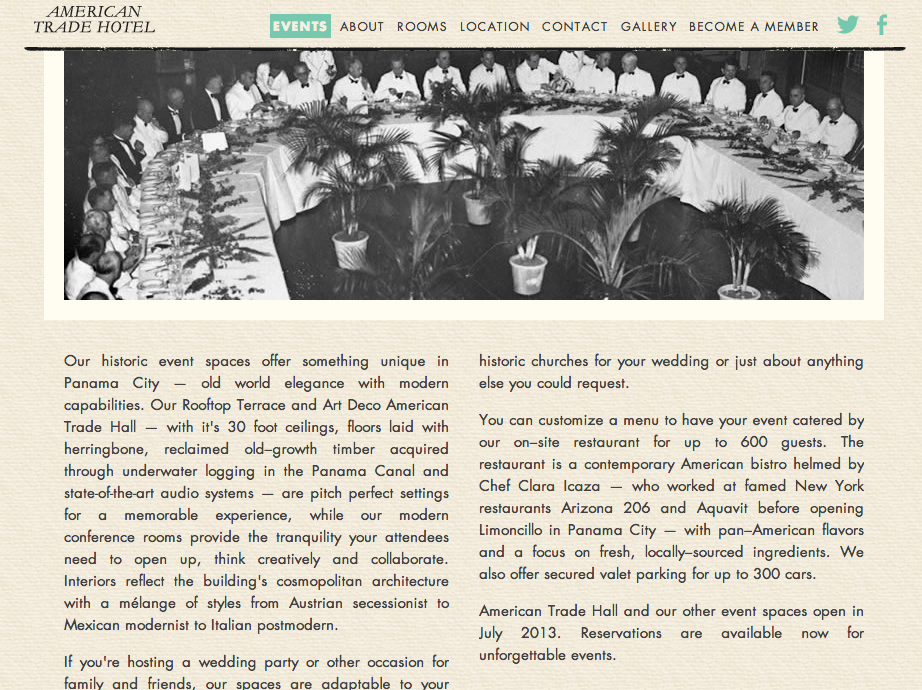 American Trade Hotel Words