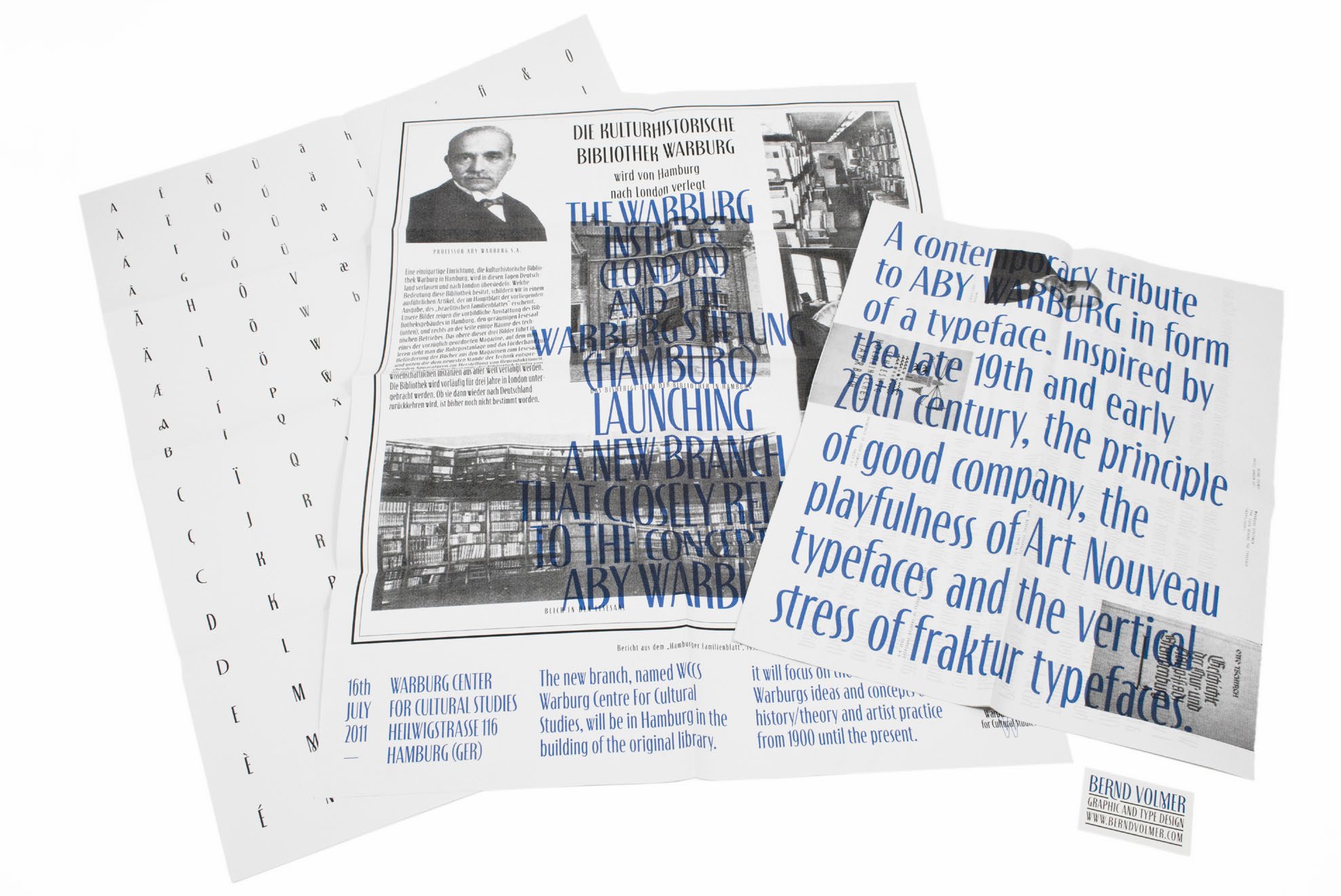 Warburg typeface &visual identity Bernd Volmer — Type and Graphic Design