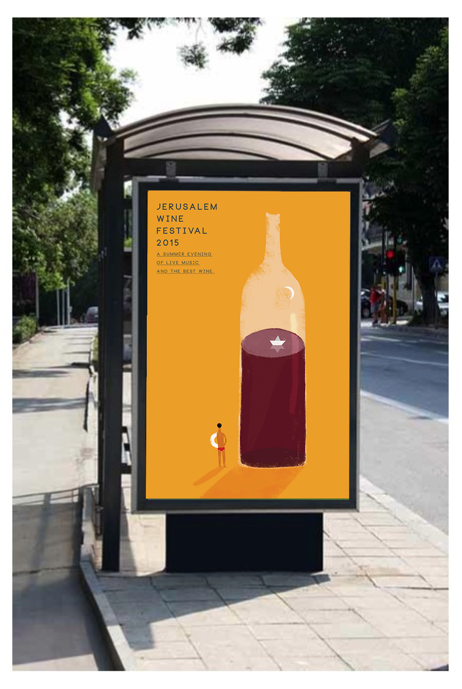 Jerusalem Wine Festival Abigoh Illustration