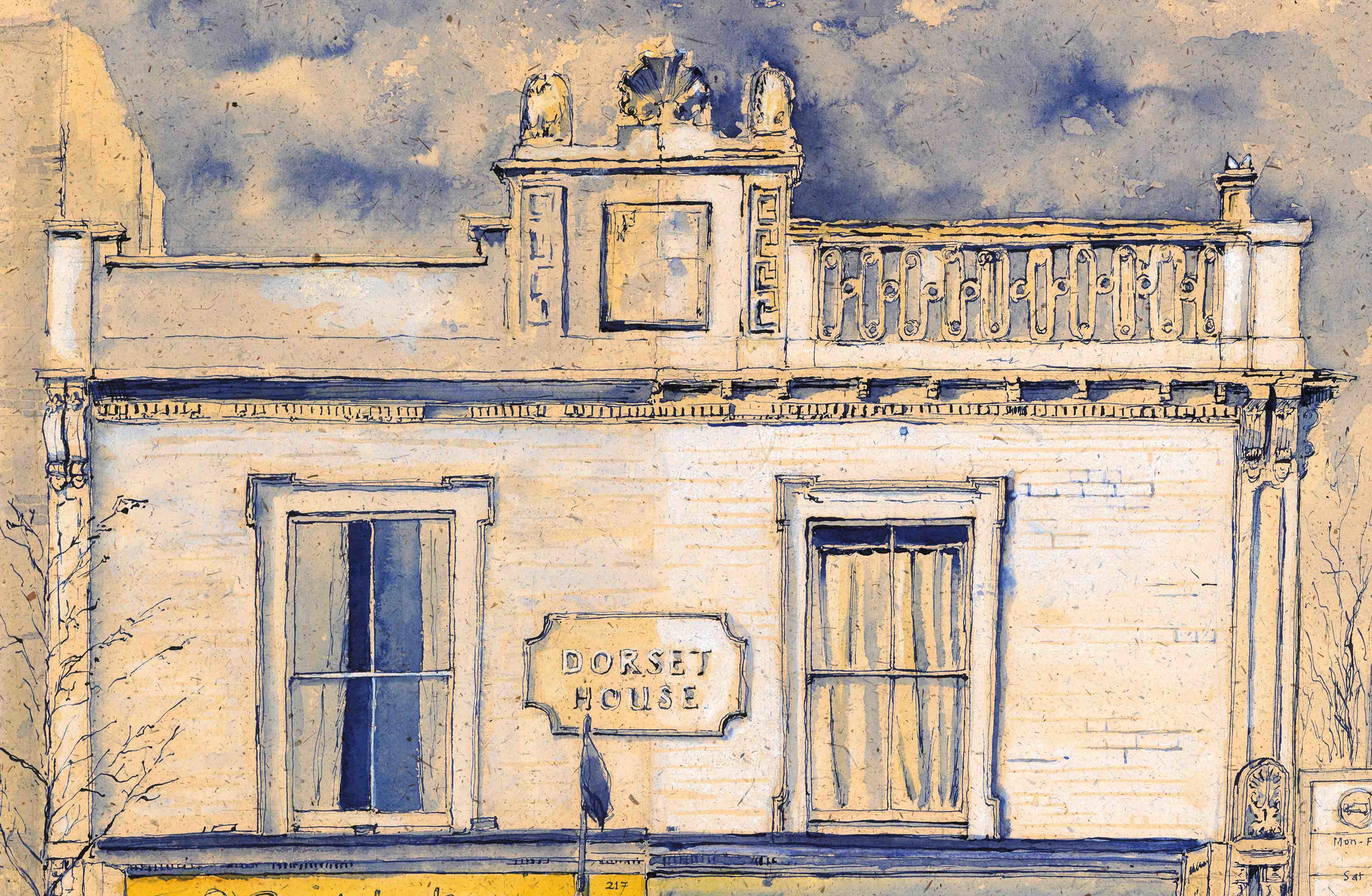 London N7, Dorset House, Holloway Road Drawing The Street