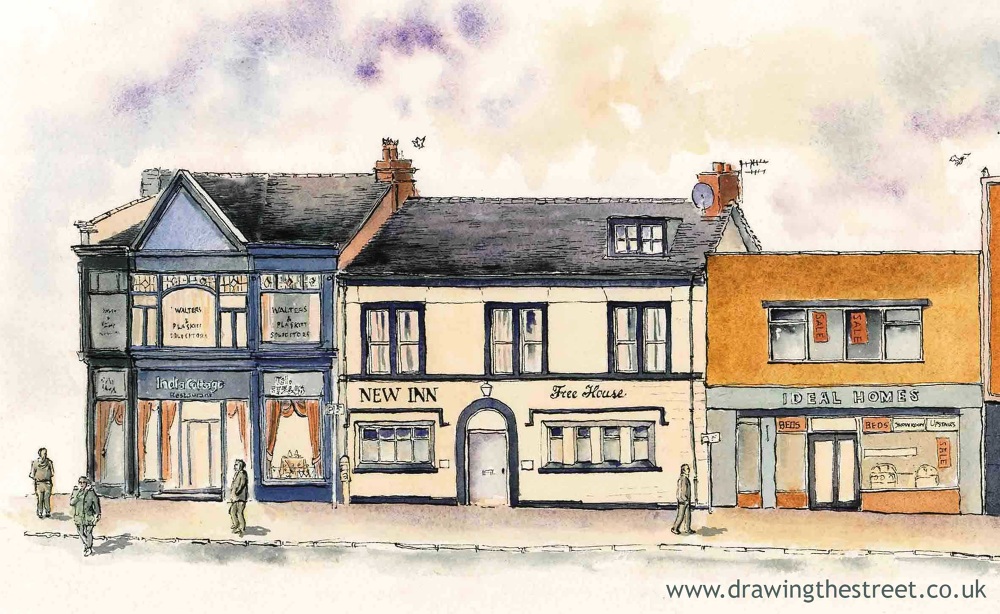 Burslem Market Place North West Side Drawing The Street