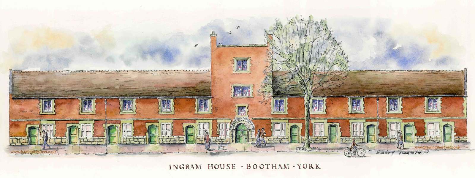 York, Ingram House, Bootham Drawing The Street