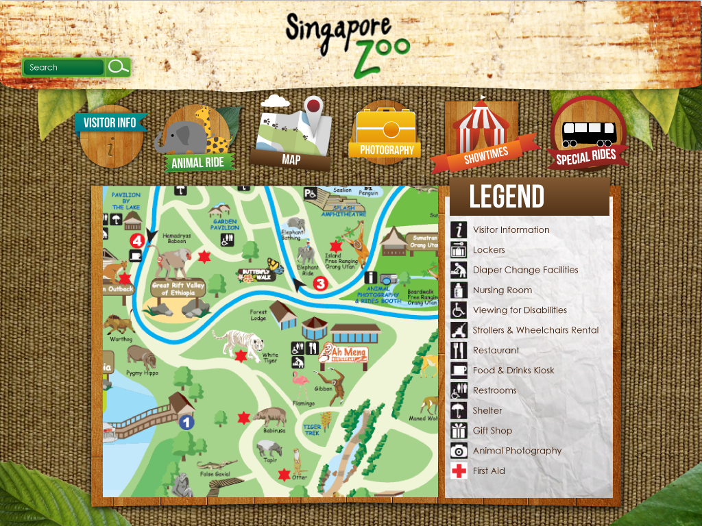 Singapore Zoo App // UI/UX Interface Design - Amy