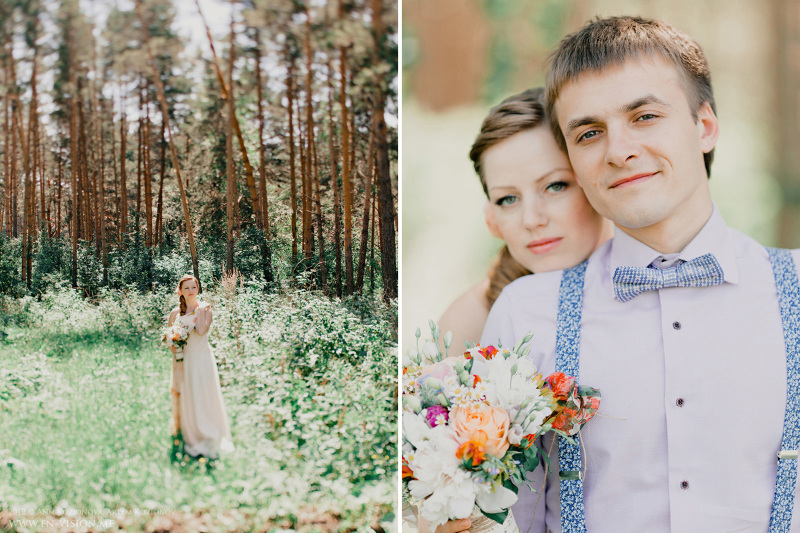 Свадьба в стиле "деревенский модерн". Ваня и Ирина Свадебные фотографы Анна Козионова и Артем