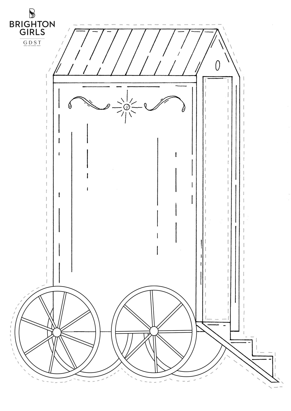 Beach Hut colouring sheets - ninagoodyer