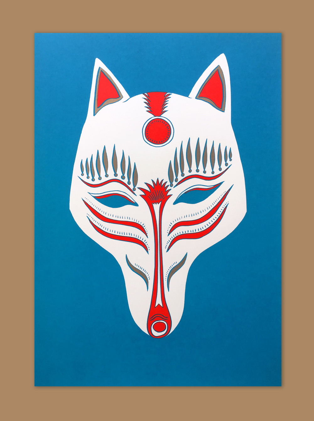 Japanese Masks Silkscreen Prints emiliesarnel