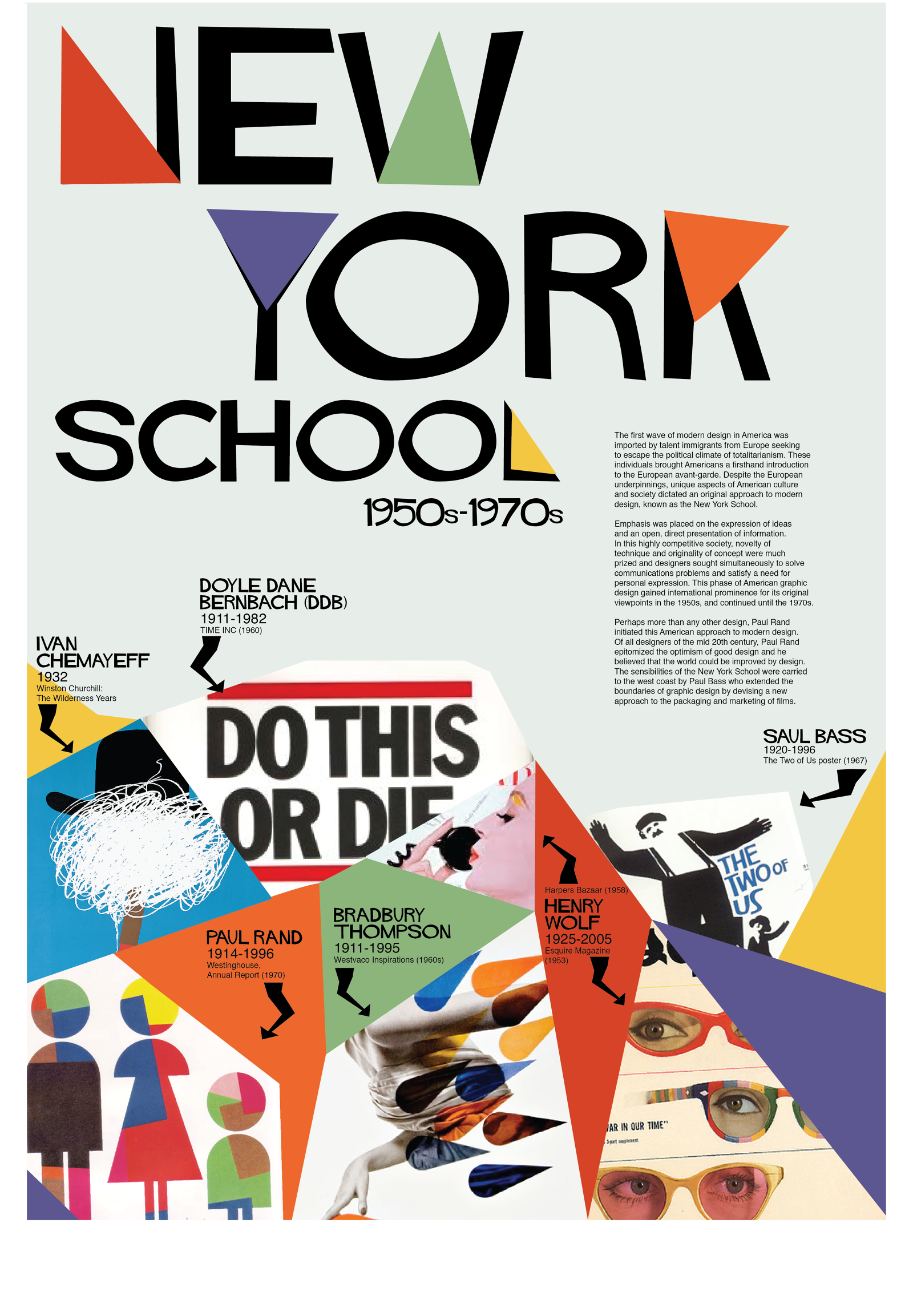 New York School Style Poster Corinneholmes