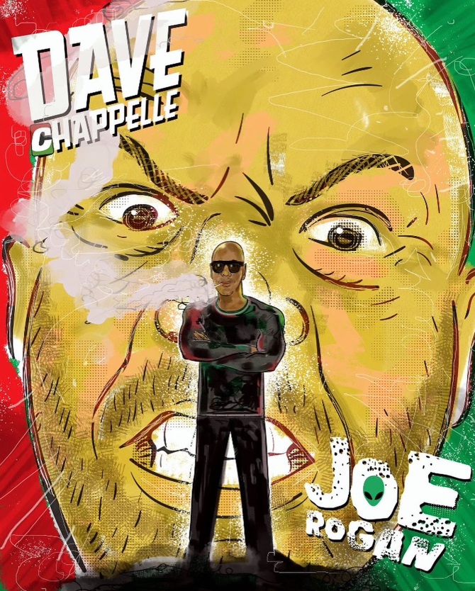 Joe Rogan - Comedy Artwork Brian • Illustration & Design