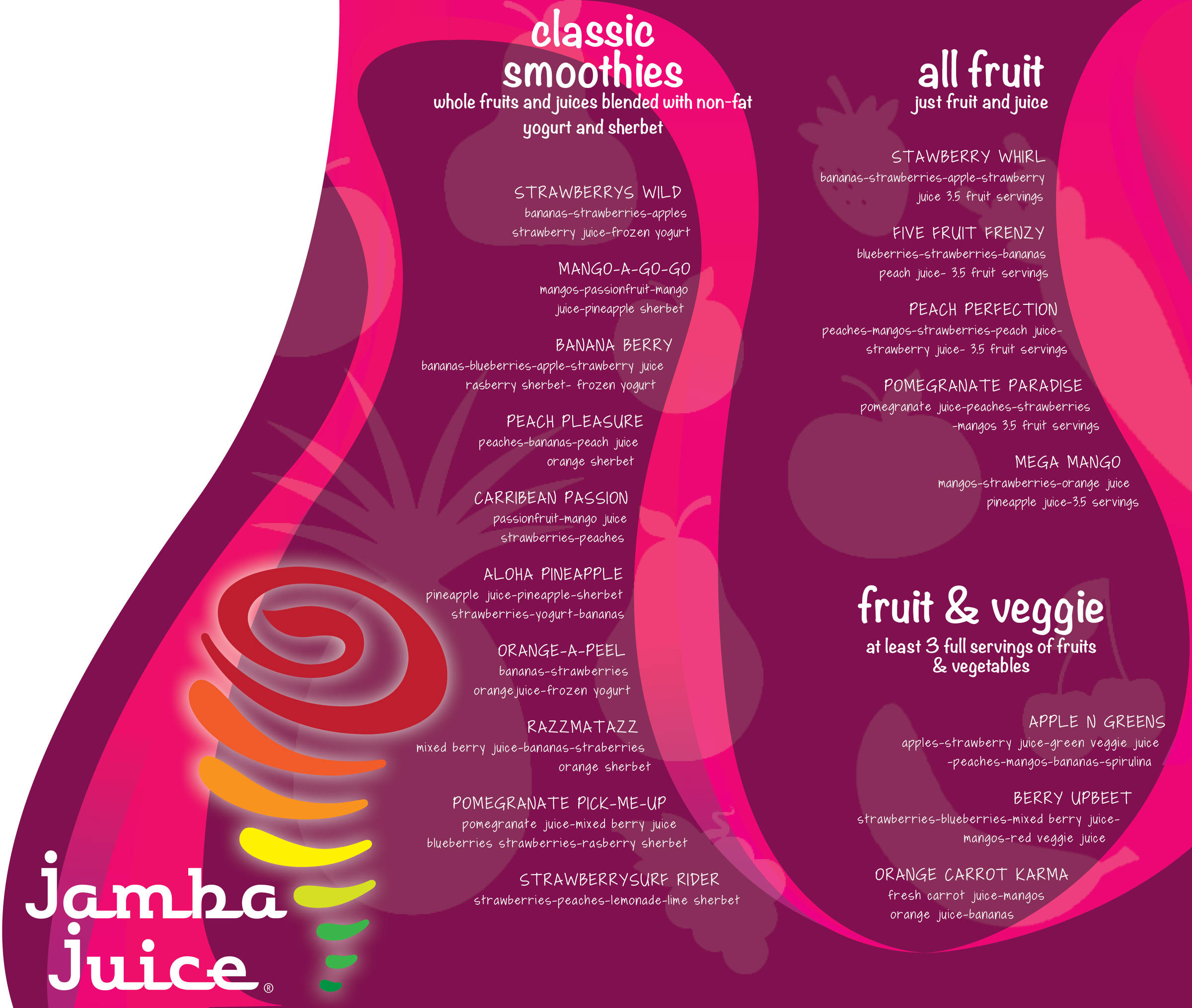 Jamba Juice Menu lewisjulz