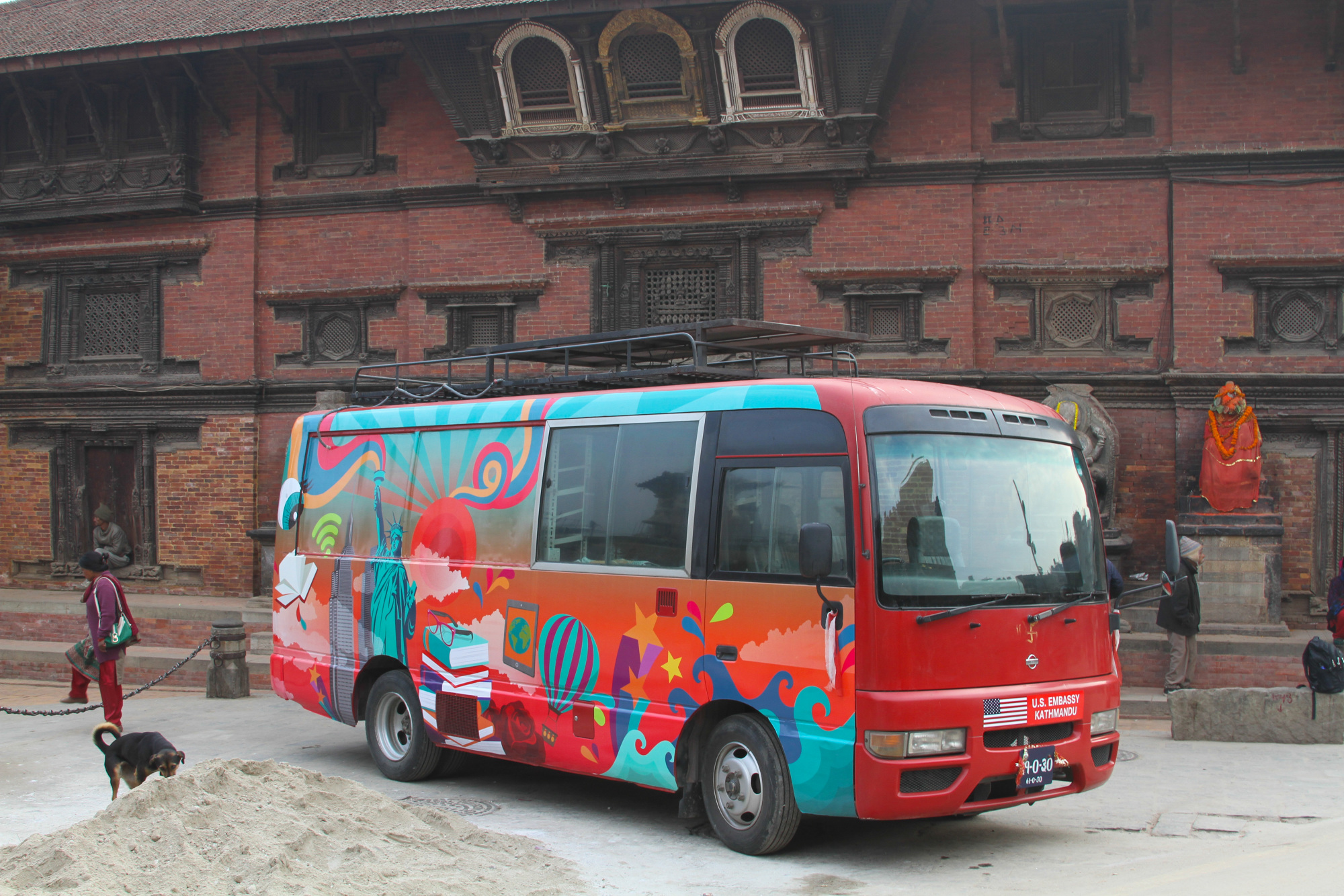 book-bus-exterior-us-embassy-nepal-samya-arif