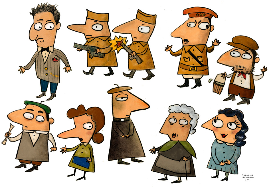 TV TITLE SEQUENCE CHARACTERS Carmela Alvarado art and illustration