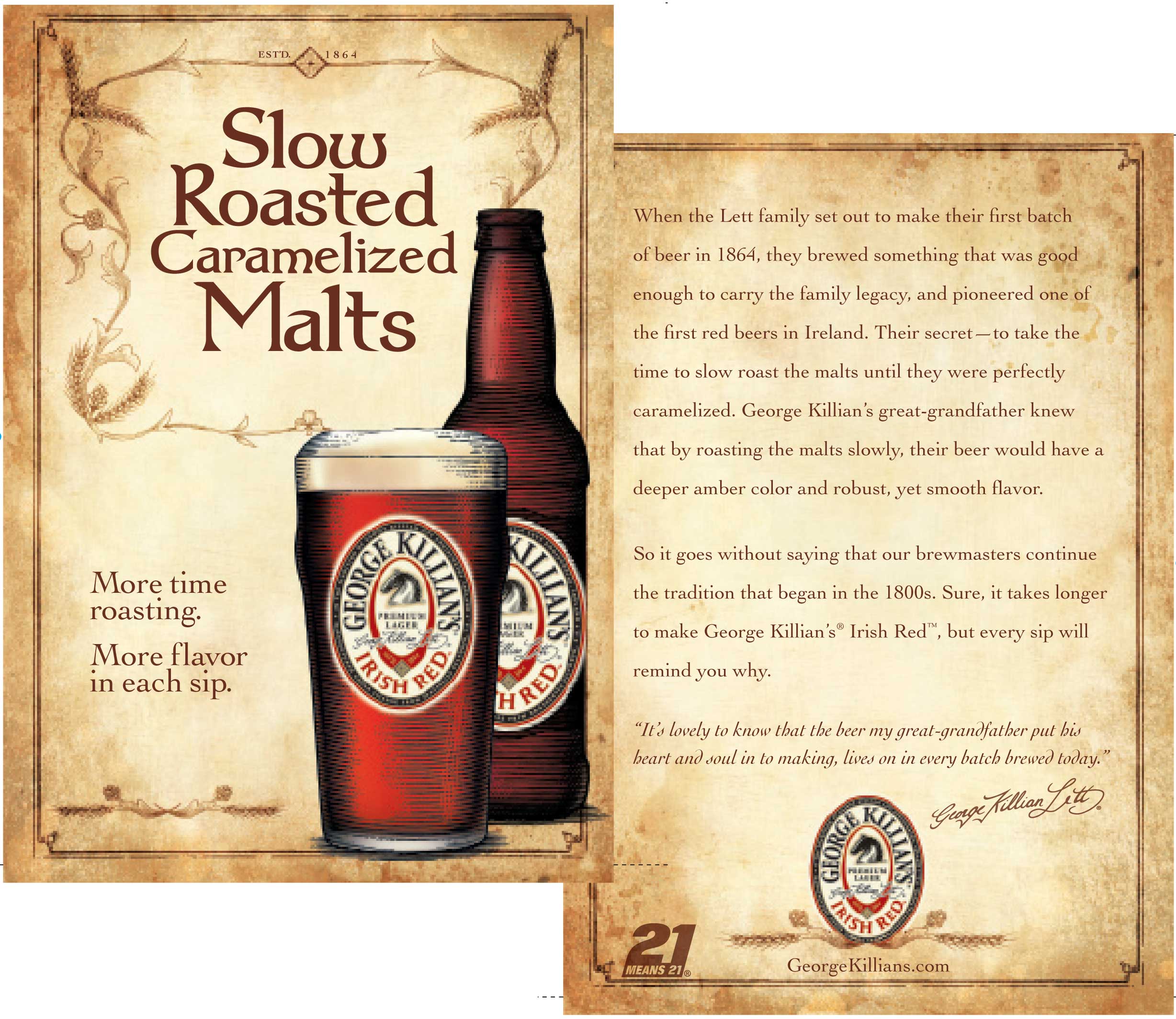 Killian's Beer TM Creative Direction