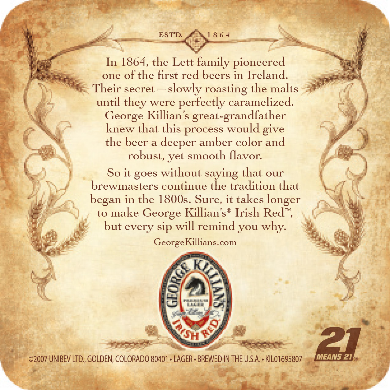 Killian's Beer TM Creative Direction