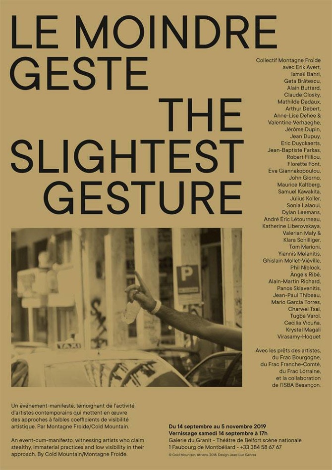 Le Moindre Geste The Slightest Gesture Eva Giannakopoulou