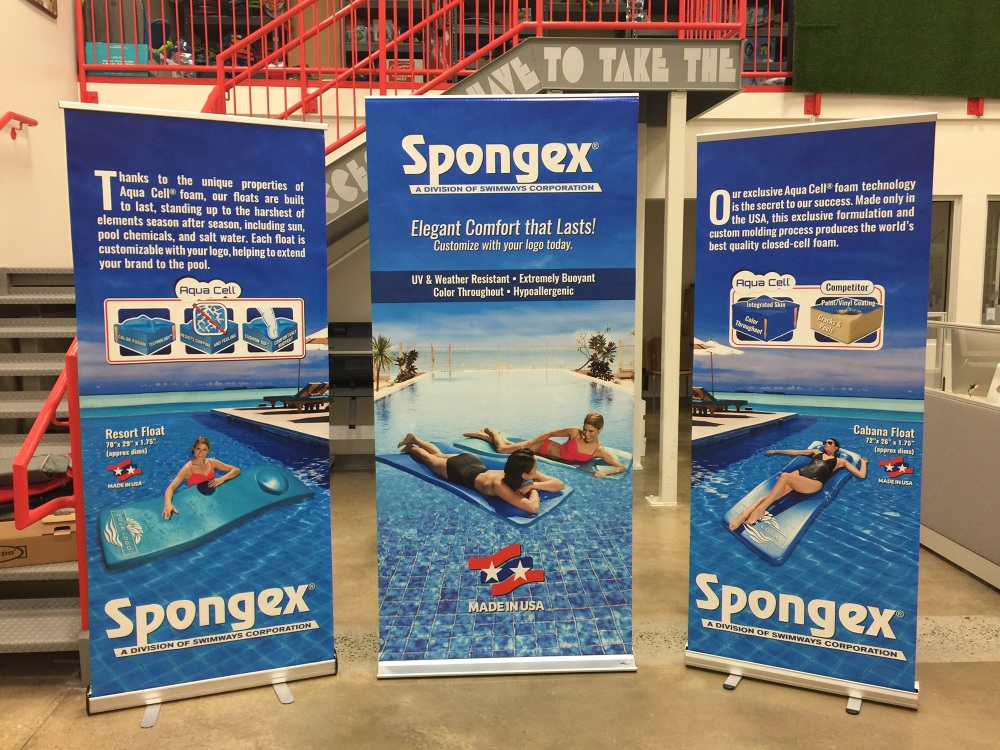 Spongex Promotional Banners - Samantha Skates Design