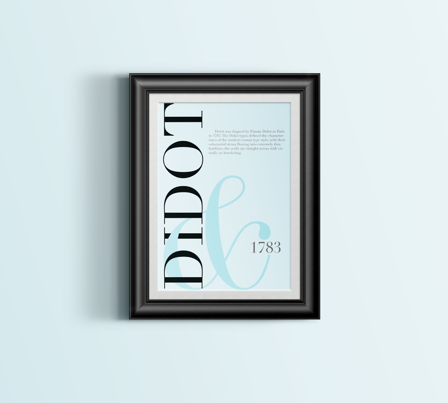 Didot Type Poster Raven