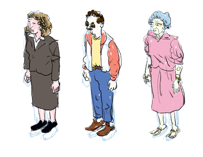 Character sketches - Ian Sampson