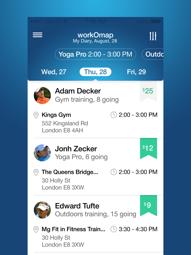 Fitness App iPhone Andre Revin