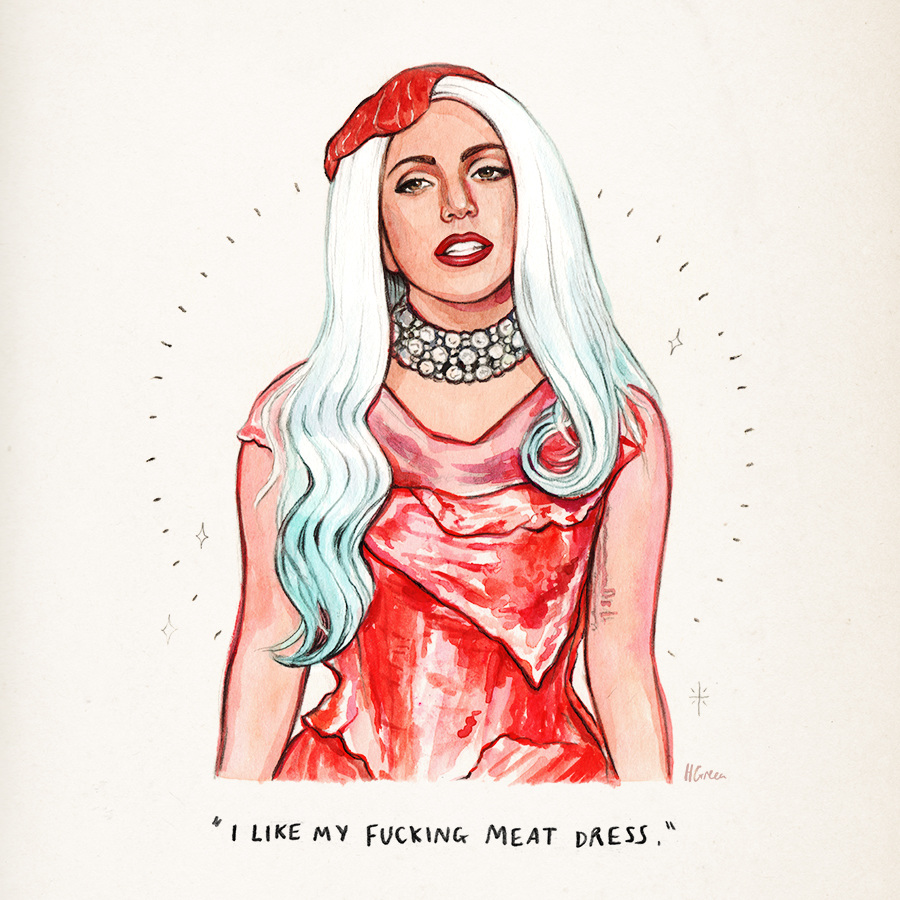 Meat Dress Helen Green Illustration