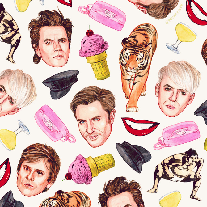 Duran Duran, Paper Gods Helen Green Illustration