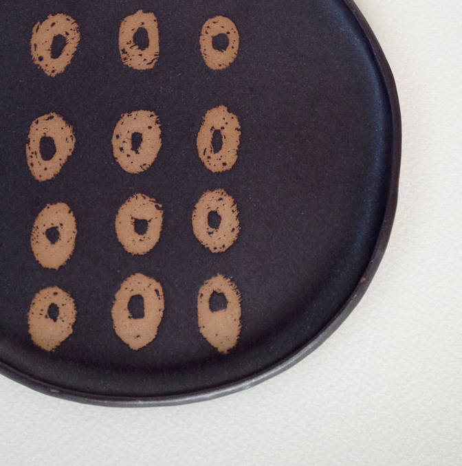 Squid Ink Plate - ceramics