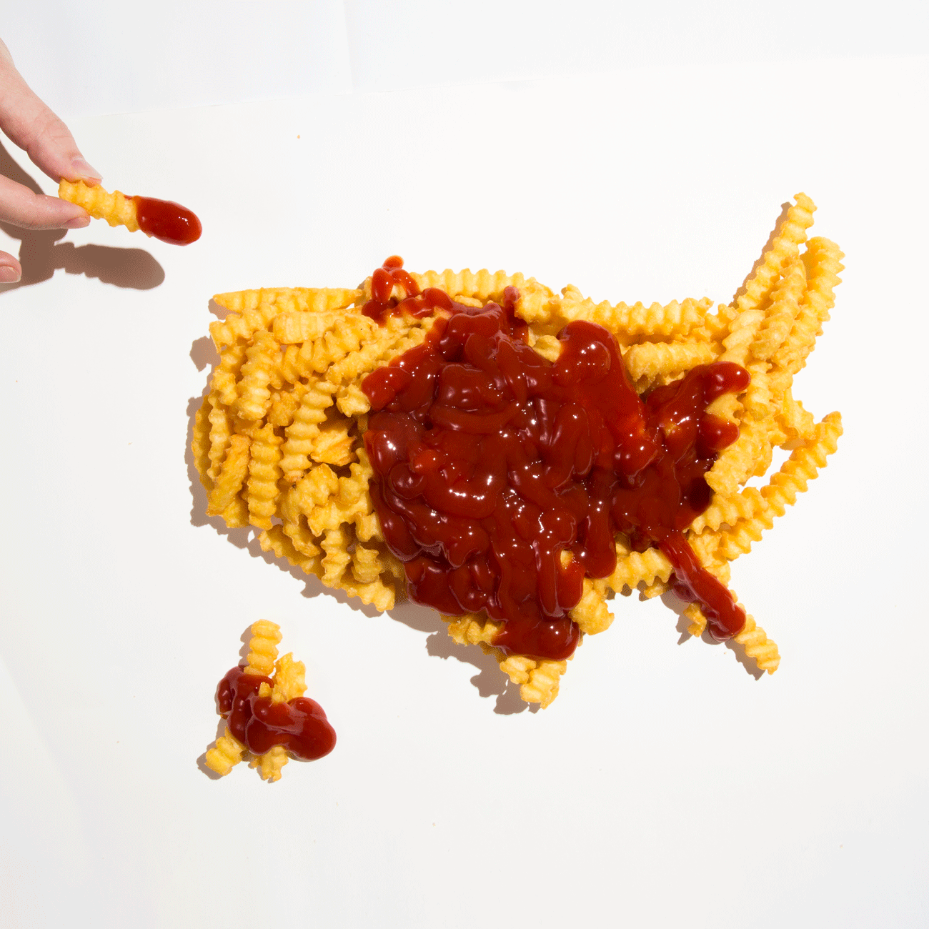 TOO MUCH KETCHUP ON THOSE FRIES hello my amigo