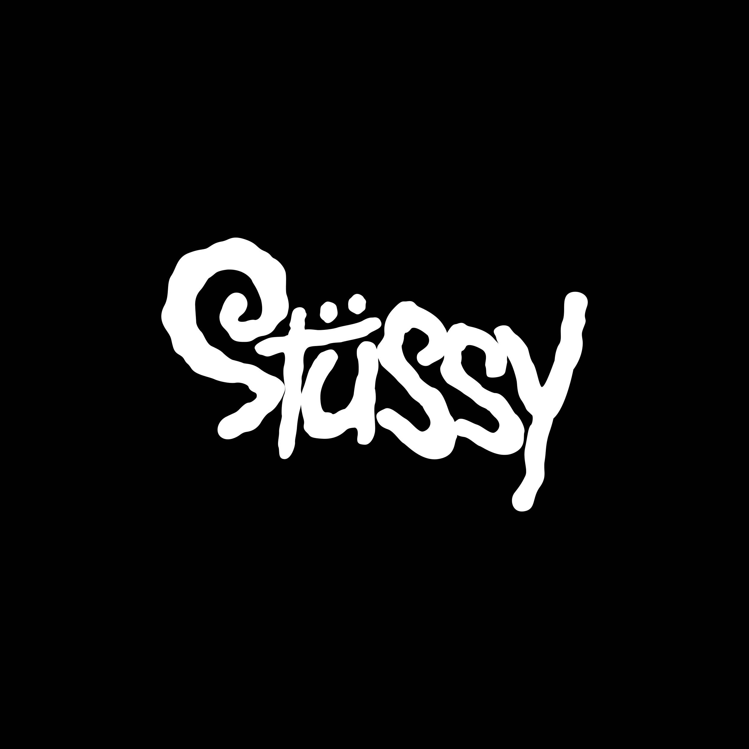 STUSSY - Stussy 刺繍logo foodie Stussy Large Logo Printing Short Sleeve Unisex White 1904474