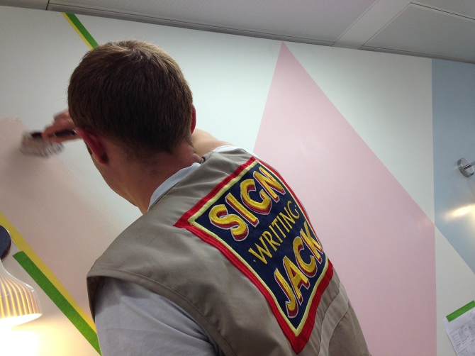 Office Abstract Mural - www.signwritingjack.com