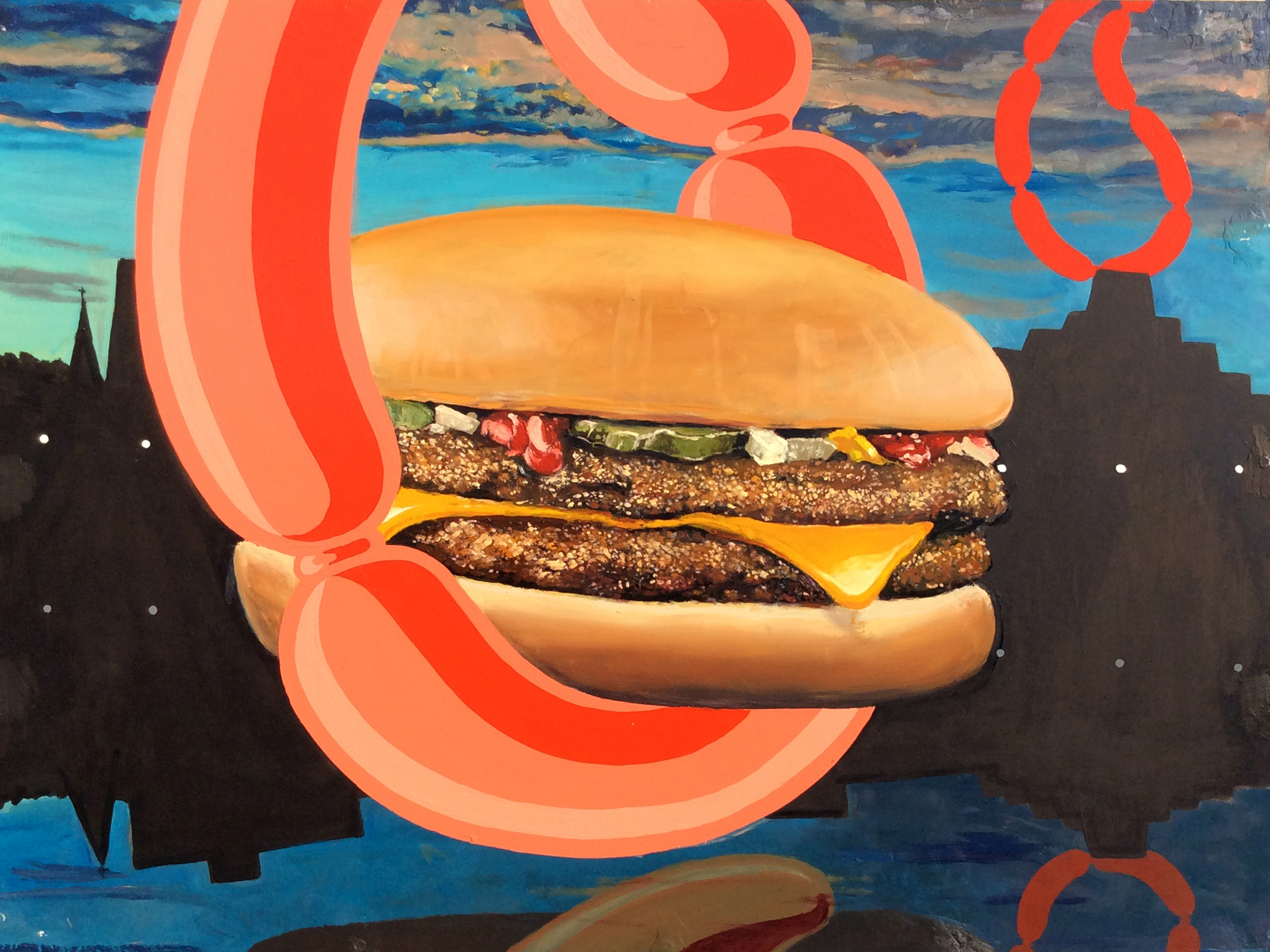 Cheeseburger Chris Kette Painting
