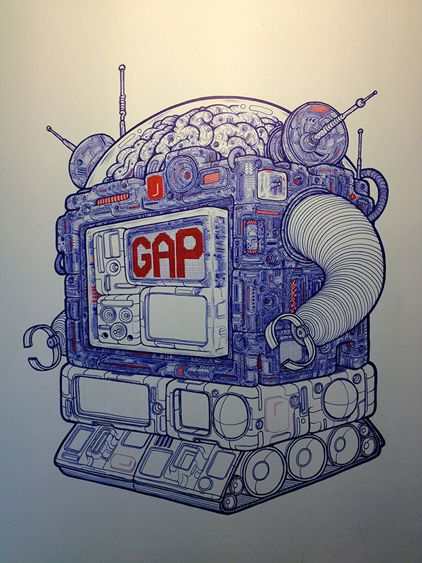 New Year Poster 2014 / GAP REMIX Project T-Shirt Design - wang2mu